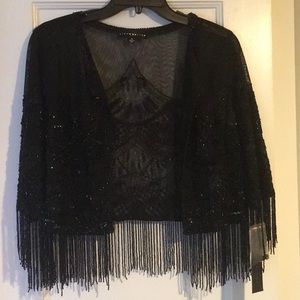 Black beaded evening jacket